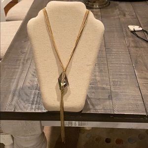 Long necklace accent